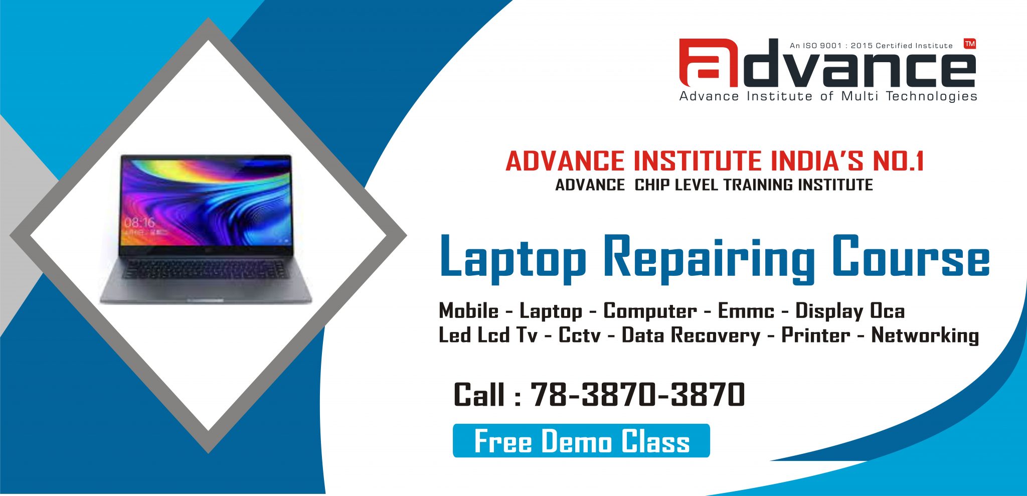 Laptop Repairing Course Institute in Delhi +91 7838703870
